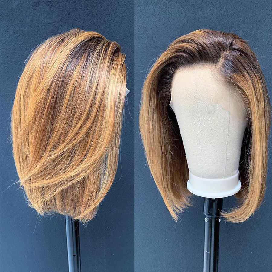 Side split color wig Side split color wig